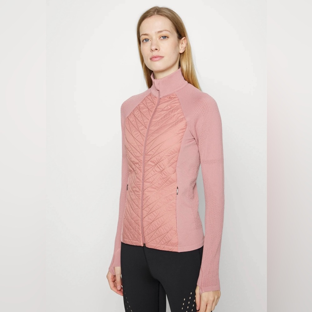 Athleta Women's Pink Quilted Puffer Jacket